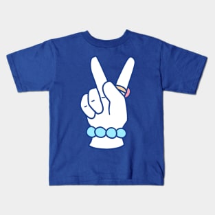 Girl Peace Sign Kids T-Shirt